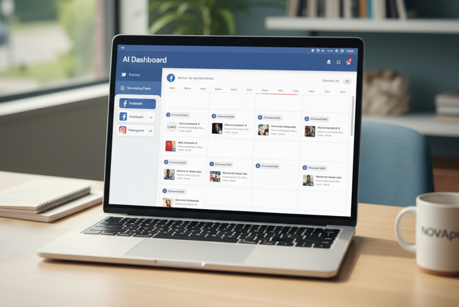 Buffer AI content scheduling tool used by Fairfax VA small business