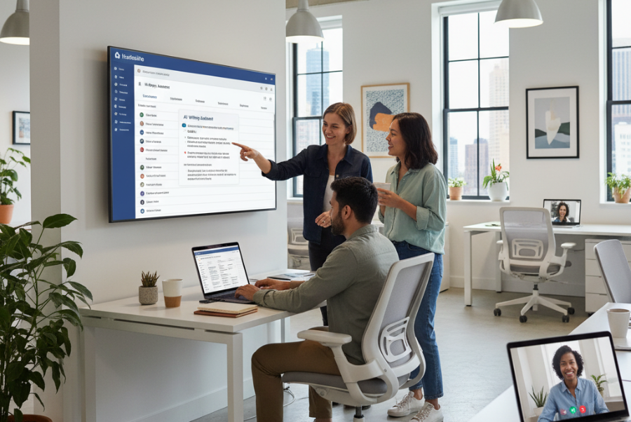 Arlington VA marketing team using Hootsuite OwlyWriter AI