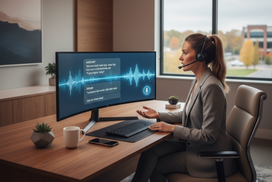 Local business owner exploring what are voice-enabled chatbots Northern VA to improve customer engagement.