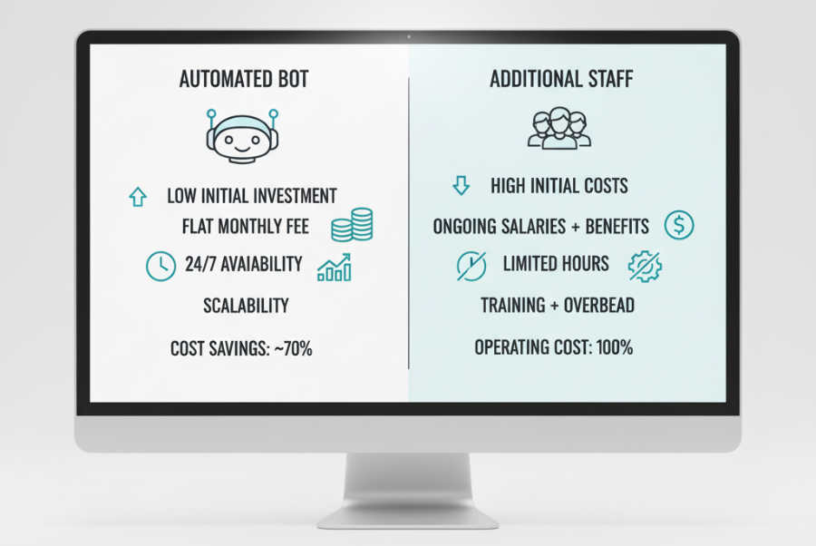 Cost-effectiveness chart of using automated service bots for Springfield VA owners
