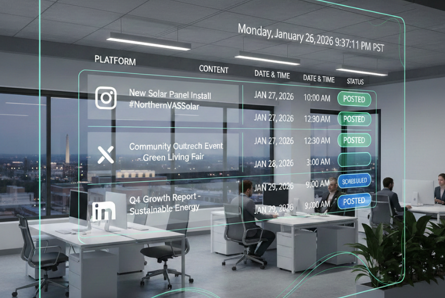 Social media automation using AI Northern VA for local businesses